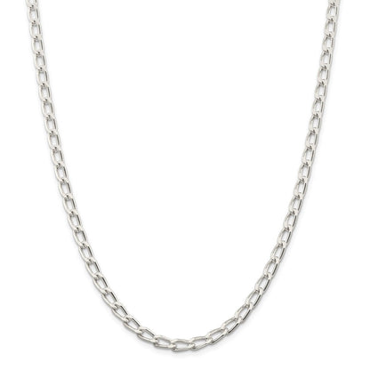 Sterlingsilber 5.1mm Offen Glieder Halskette