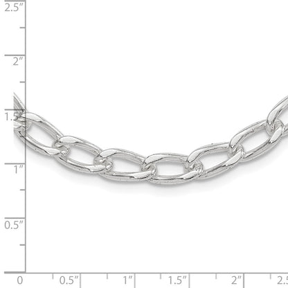 18 Zoll Sterlingsilber Poliert 7mm Offen Glieder Halskette