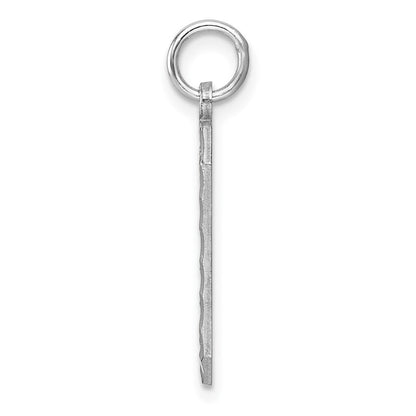 Sterlingsilber Rhodiniert Groß Diamantiert #0 Charm