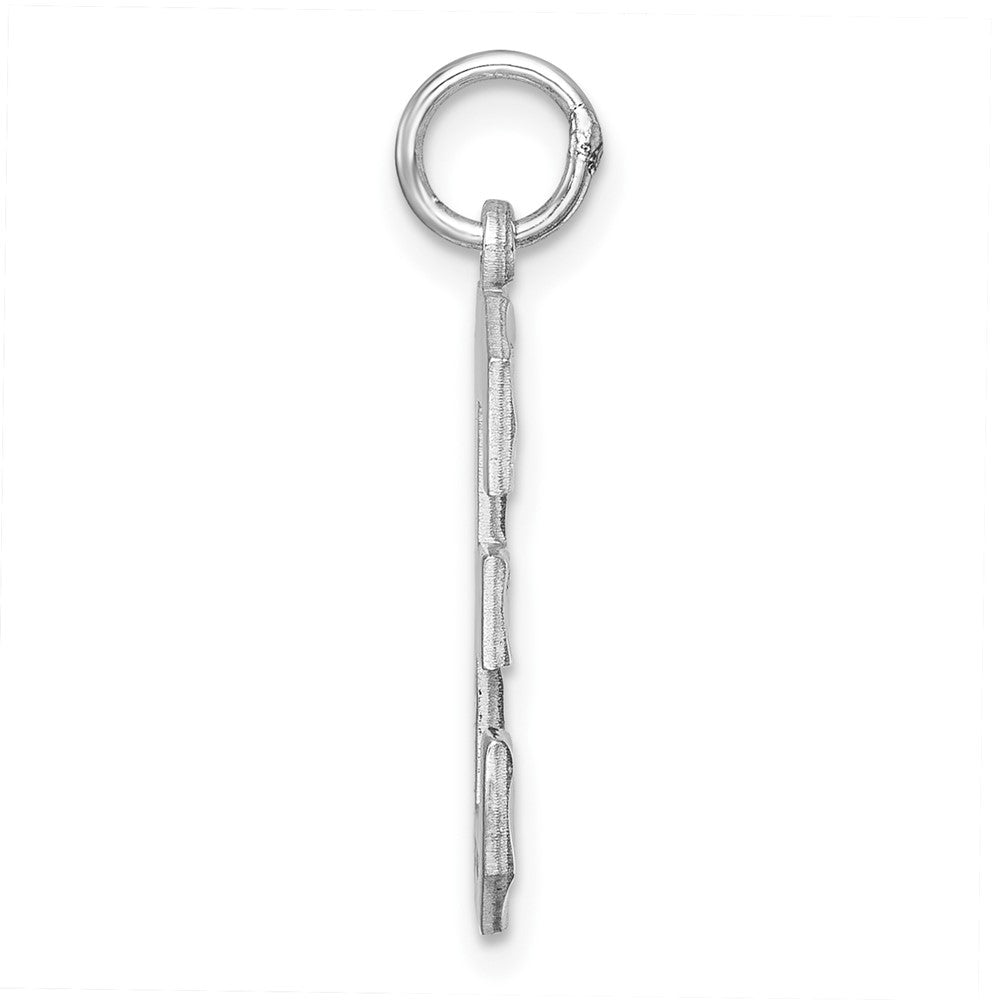 Sterlingsilber Rhodiniert Groß Diamantiert #3 Charm