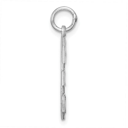 Sterlingsilber Rhodiniert Groß Diamantiert #3 Charm
