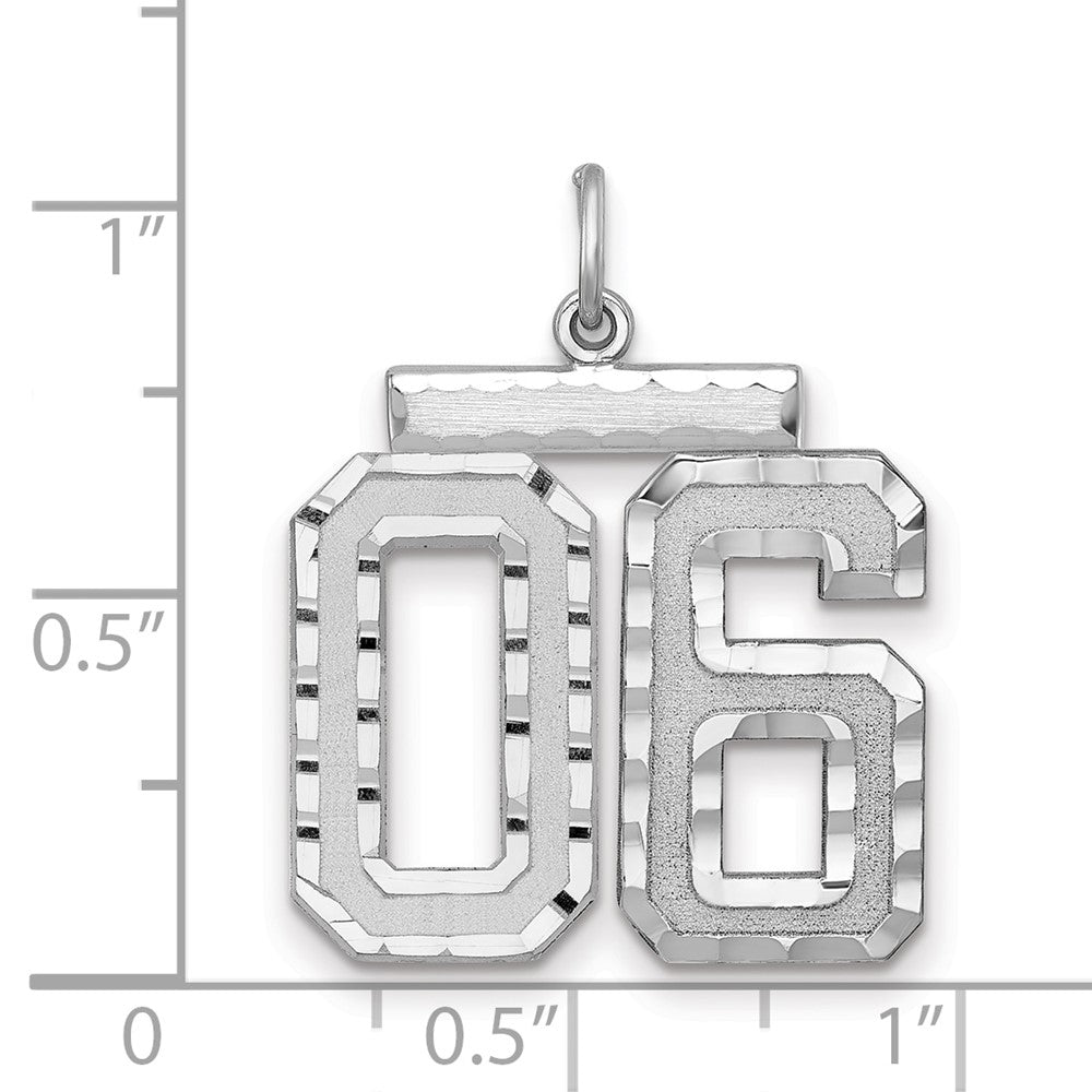 Sterlingsilber Groß Diamantiert #06 Charm