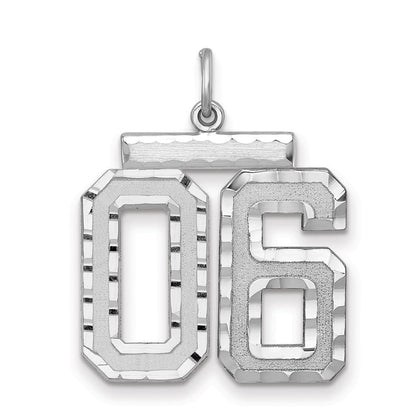 Sterlingsilber Groß Diamantiert #06 Charm