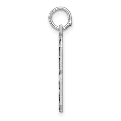 Sterlingsilber Rhodiniert Groß Diamantiert #8 Charm