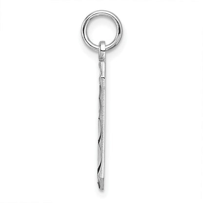 Sterlingsilber Rhodiniert Groß Diamantiert #9 Charm