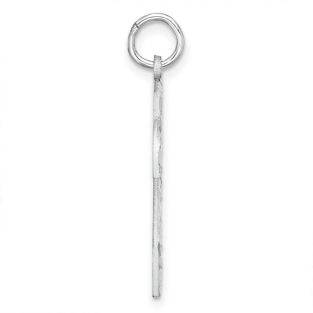 Sterlingsilber Rhodiniert Groß #23 Charm