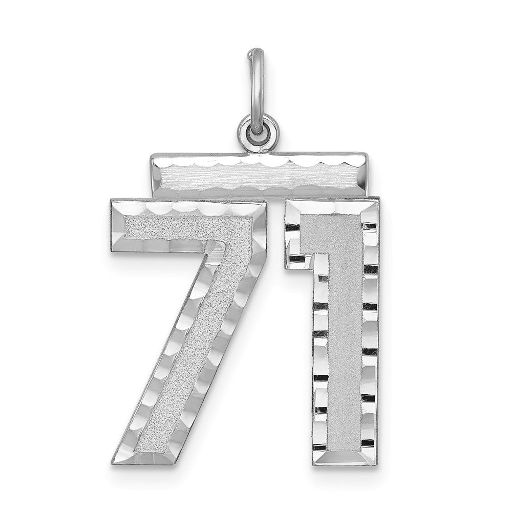 Sterlingsilber Rhodiniert Groß #71 Charm