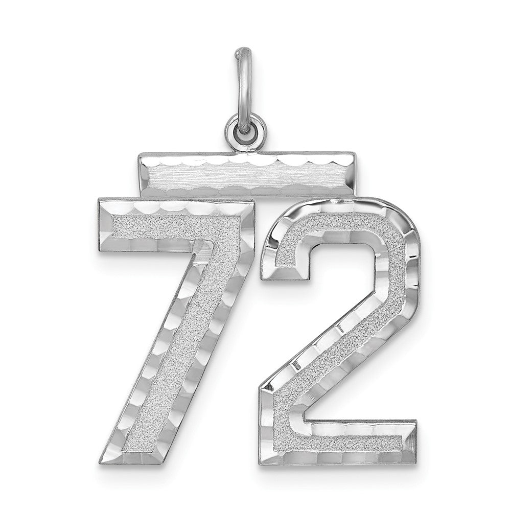 Sterlingsilber Rhodiniert Groß #72 Charm
