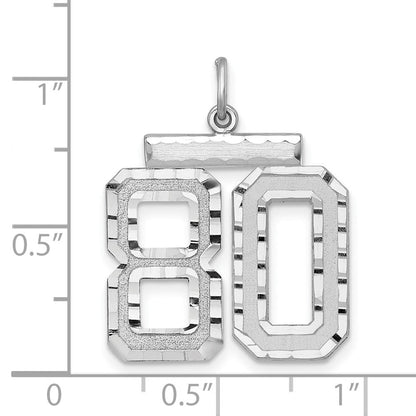 Sterlingsilber Rhodiniert Groß #80 Charm