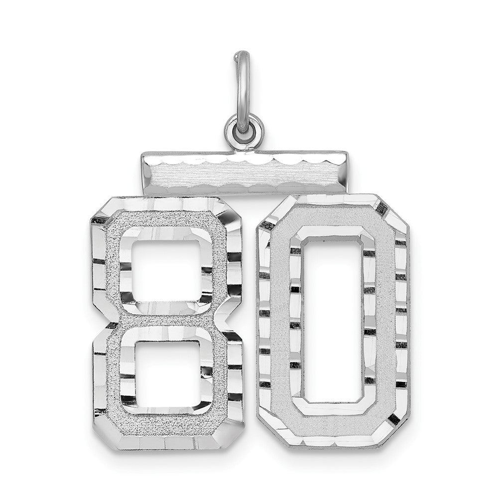 Sterlingsilber Rhodiniert Groß #80 Charm