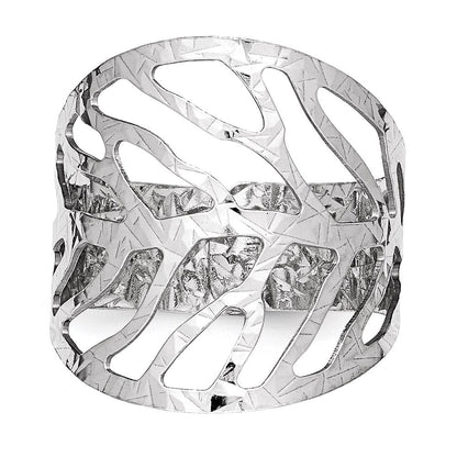 Sterlingsilber Rhodiniert Verstellbar Ring