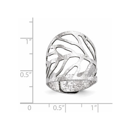 Sterlingsilber Rhodiniert Verstellbar Ring