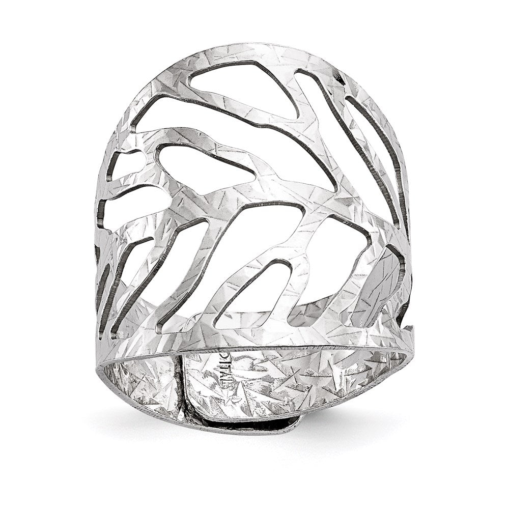 Sterlingsilber Rhodiniert Verstellbar Ring