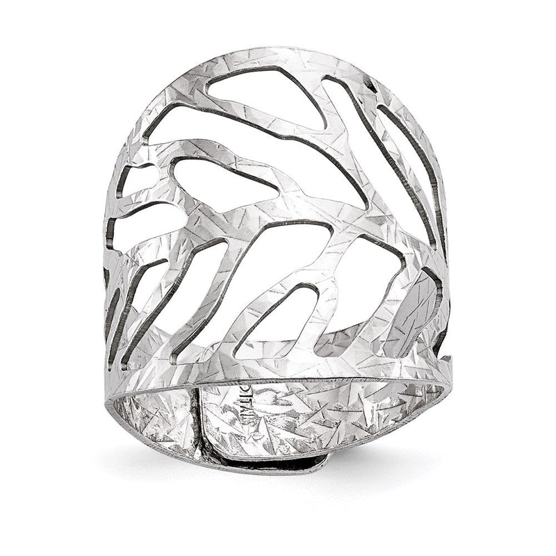 Sterlingsilber Rhodiniert Verstellbar Ring