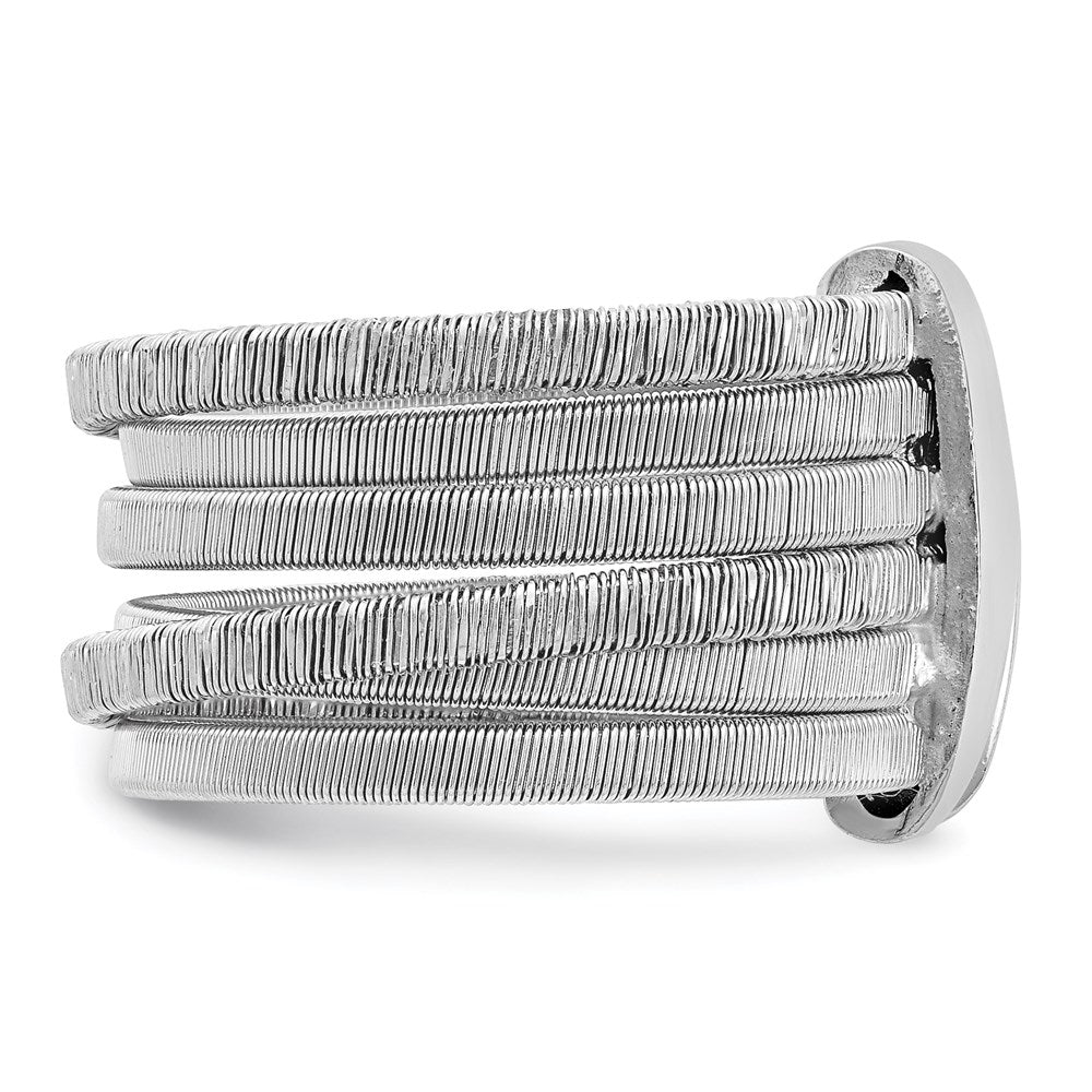 Sterlingsilber Rhodiniert Verstellbar Ring