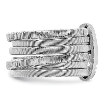 Sterlingsilber Rhodiniert Verstellbar Ring
