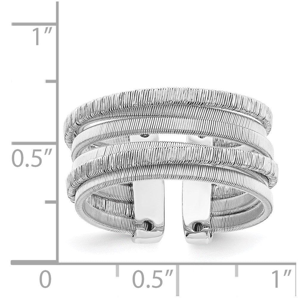 Sterlingsilber Rhodiniert Verstellbar Ring