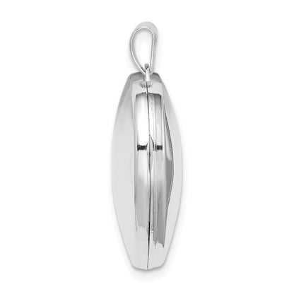 Sterlingsilber Rhodiniert Schlicht 21mm Herz Medaillon