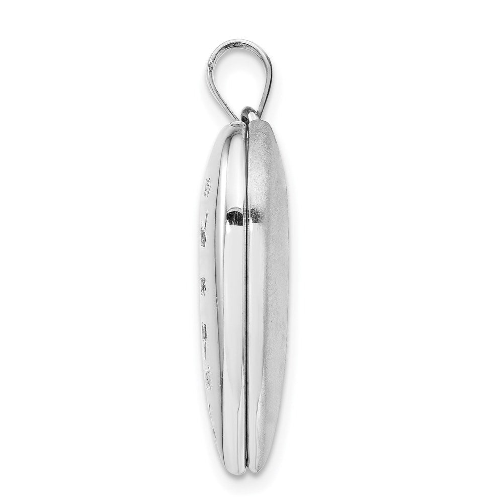 Sterlingsilber Rhodium-plate Immer auf My Mind Ash Halter Herz Medaillon