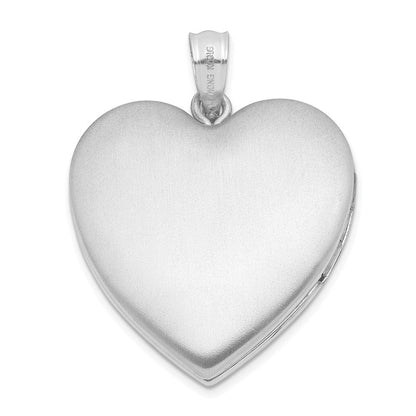 Sterlingsilber Rhodium-plate Immer auf My Mind Ash Halter Herz Medaillon