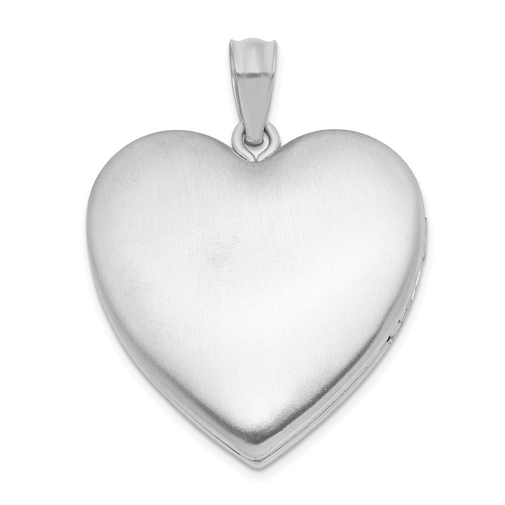 Sterlingsilber Rhodium-plate God Has. Diamant Ash Halter Herz Medaillon