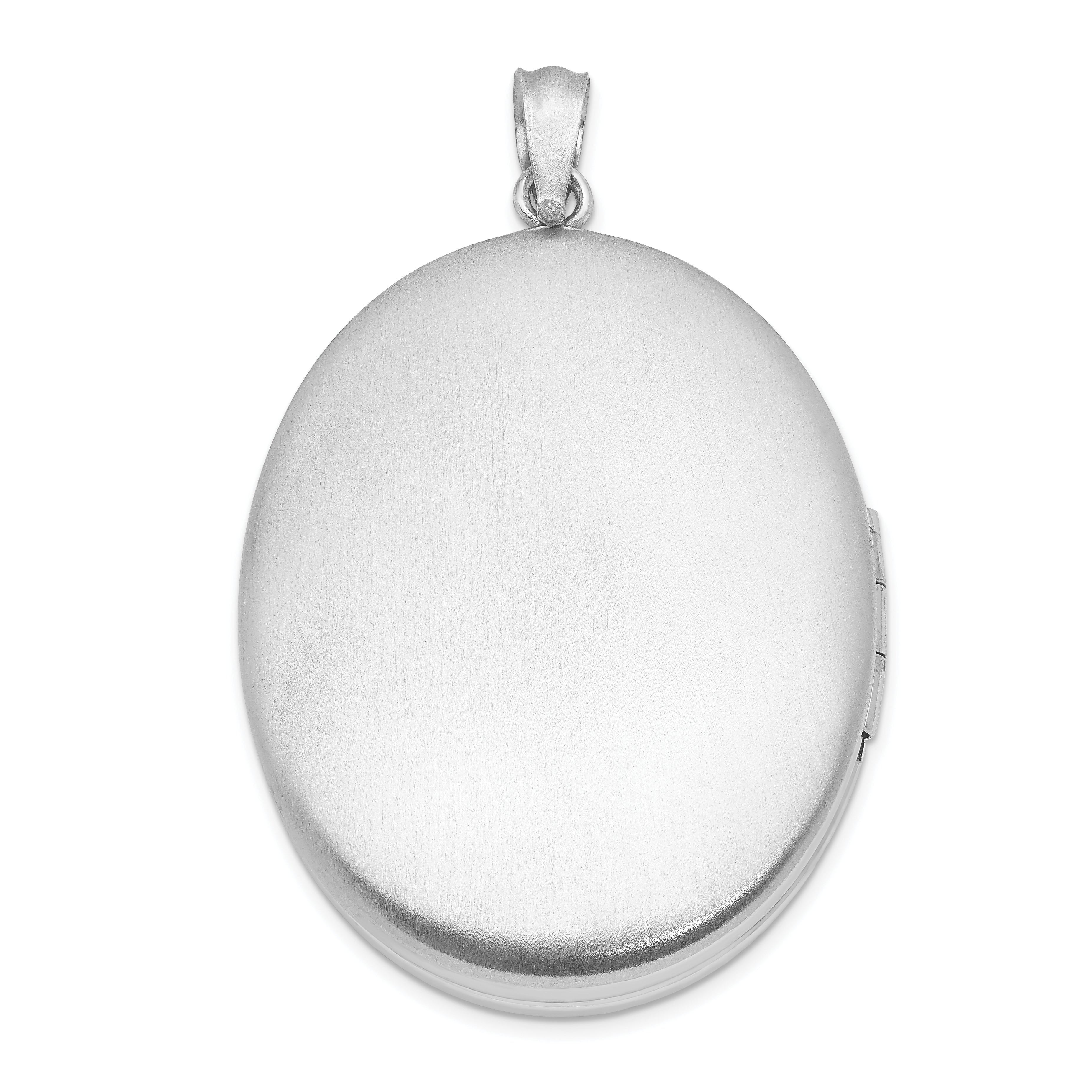 Sterlingsilber Rhodiniert God Has. Diamant Ash Halter Oval Medaillon