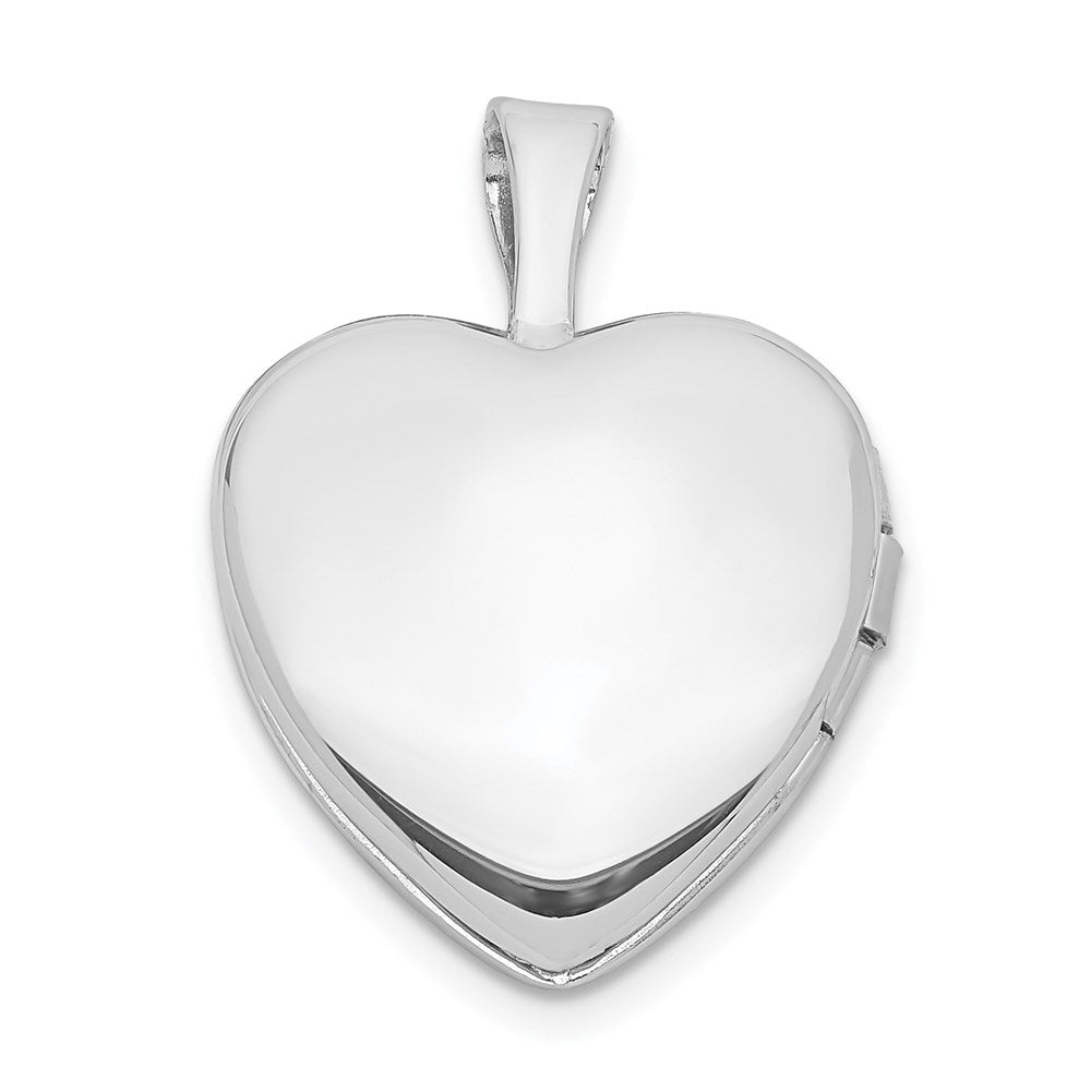 Sterlingsilber Rhodiniert & Goldfarben Satiniert Diamantiert Kreuz Herz Medaillon