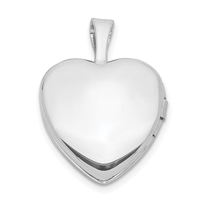 Sterlingsilber Rhodiniert & Goldfarben Satiniert Diamantiert Kreuz Herz Medaillon