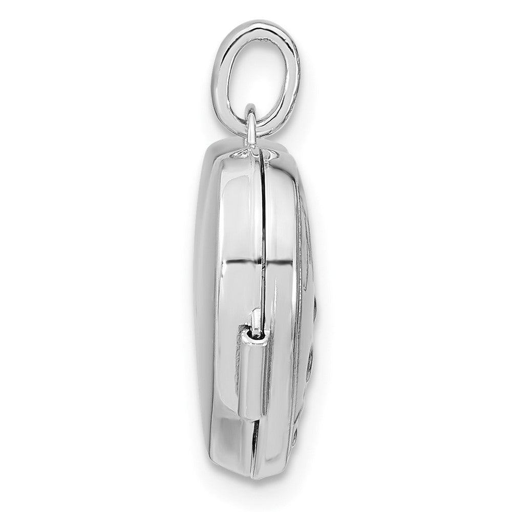 Sterlingsilber Rhodiniert Mama 15mm Herz Medaillon