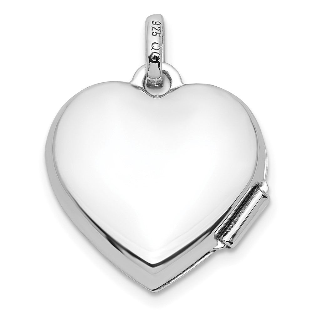 Sterlingsilber Rhodiniert Mama 15mm Herz Medaillon
