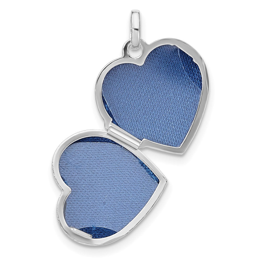 Sterlingsilber Rhodiniert Mama 15mm Herz Medaillon