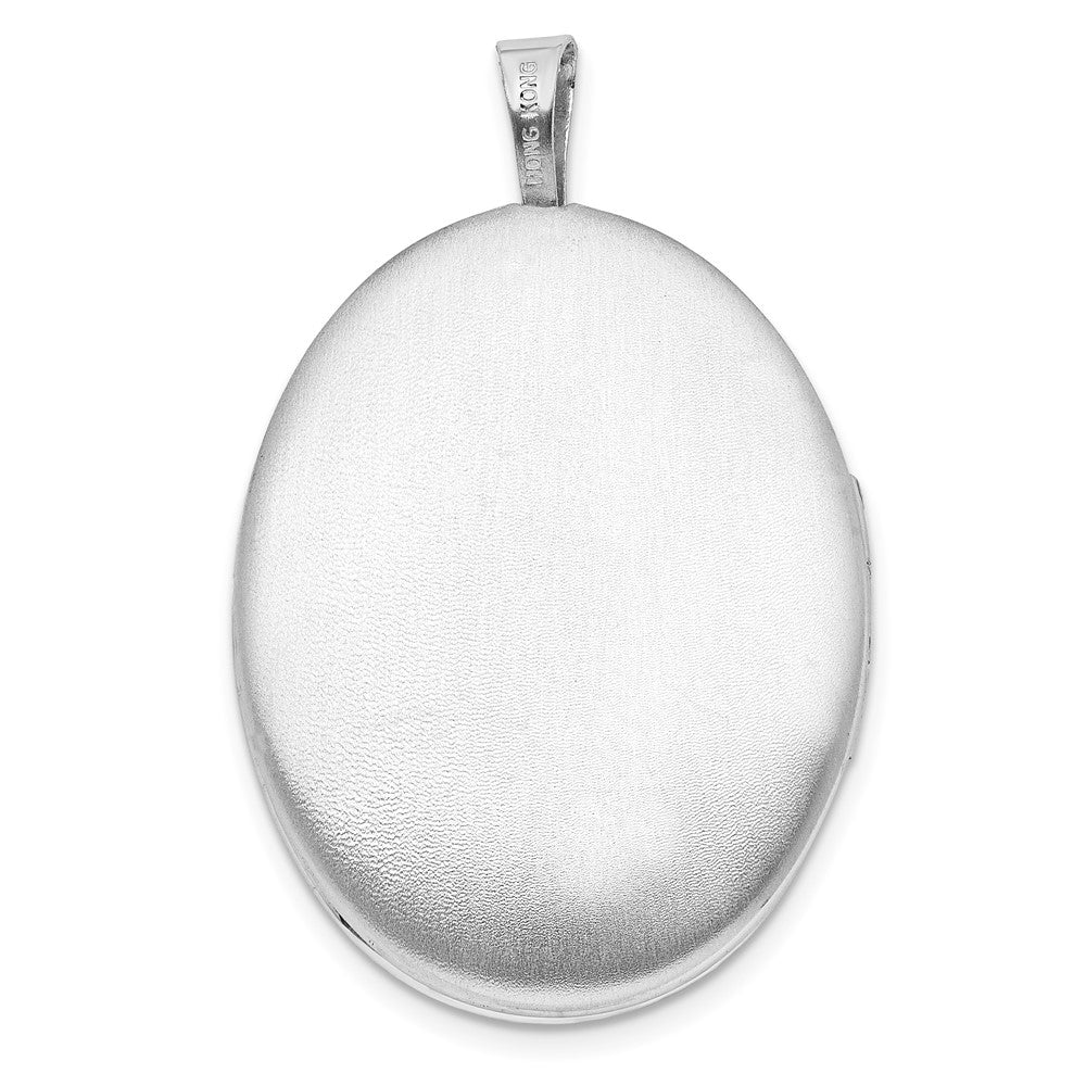Sterlingsilber Rhodiniert Ranke Design 26x20mm Oval Medaillon