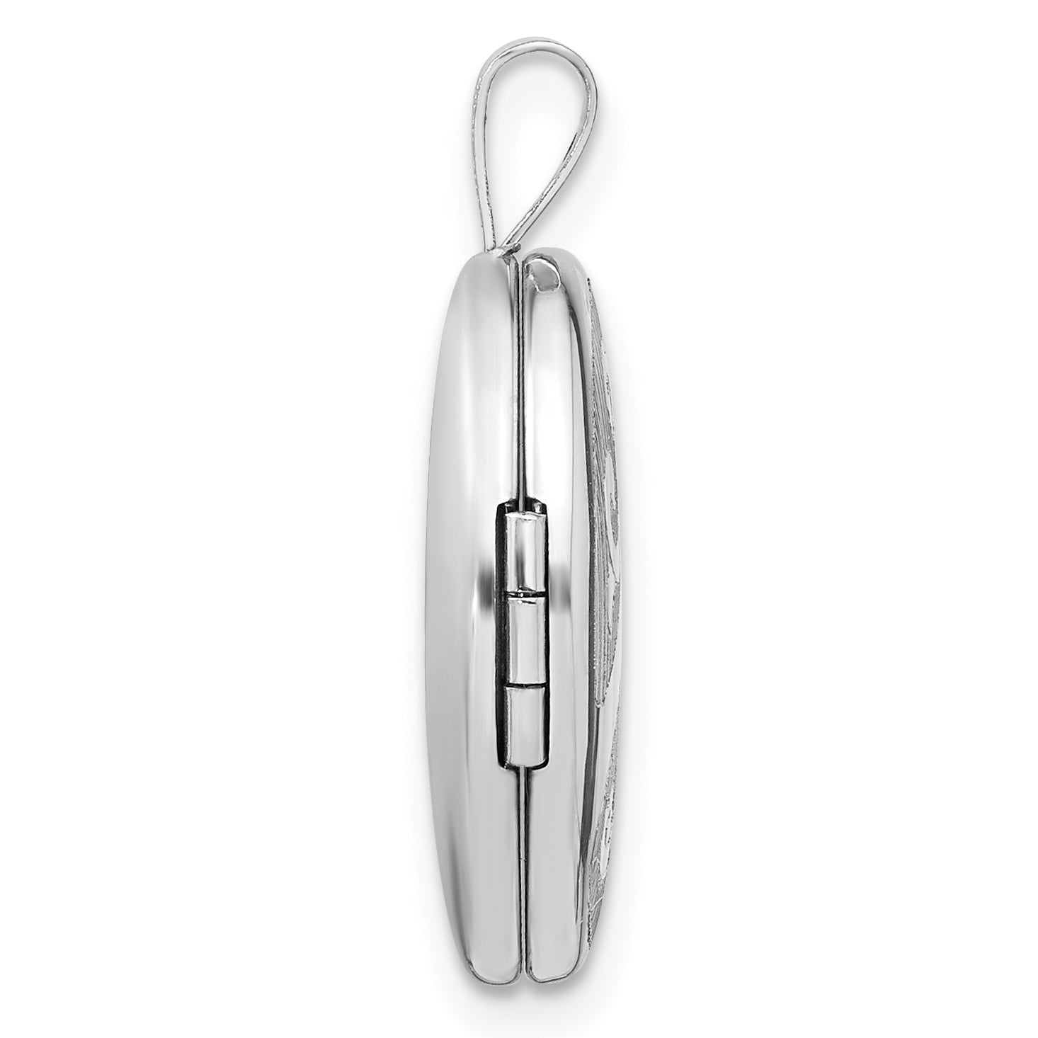 Sterlingsilber Rhodiniert Ranke Design 19x15mm Oval Medaillon
