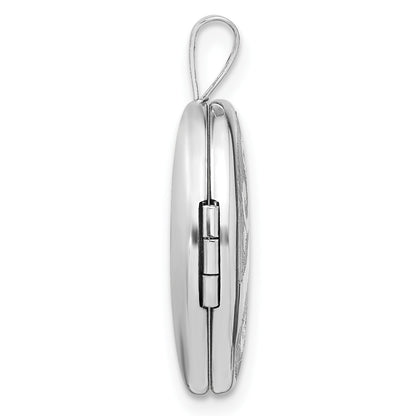 Sterlingsilber Rhodiniert Ranke Design 19x15mm Oval Medaillon