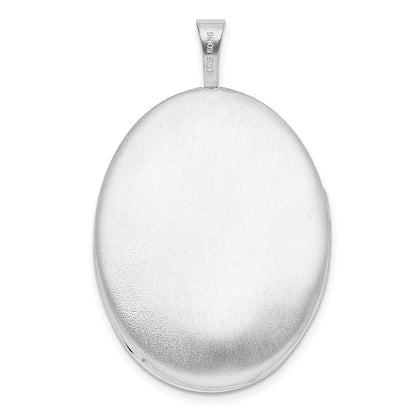 Sterlingsilber Rhodiniert Paisley Rand 26x20mm Oval Medaillon
