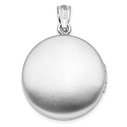 Sterlingsilber Rhodiniert Poliert Kreuz 20mm Rund Medaillon