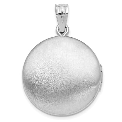 Sterlingsilber Rhodiniert Glaube, Hoffnung, Liebe 20mm Rund Medaillon