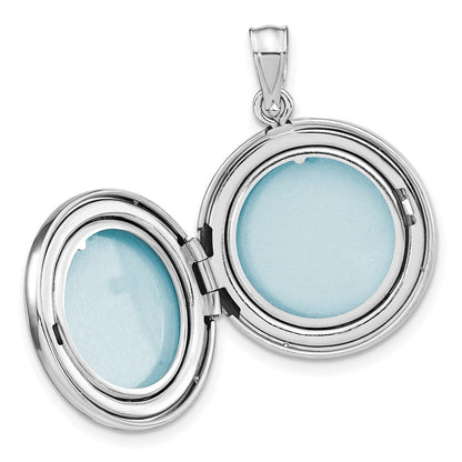 Sterlingsilber Rhodiniert Glaube, Hoffnung, Liebe 20mm Rund Medaillon
