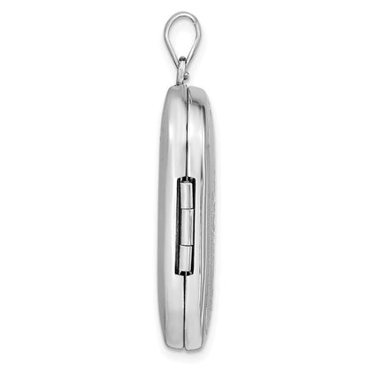 Sterlingsilber Rhodiniert Satiniert St. Christopher 30x19mm Rechteck Medaillon