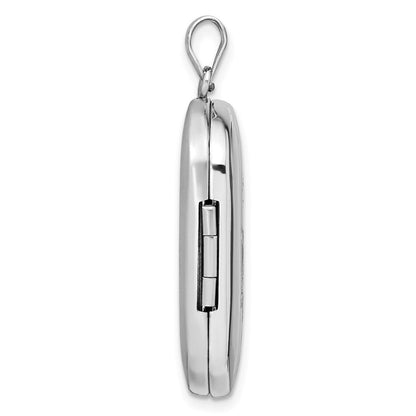 Sterlingsilber Rhodiniert Emaille Blume Schmetterling 30x19mm Rechteck Medaillon