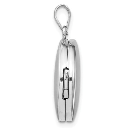 Sterlingsilber Rhodiniert Poliert 20mm Rund Ash Halter Medaillon