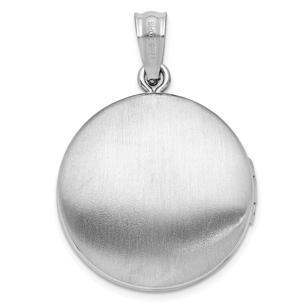 Sterlingsilber Rhodiniert Poliert 20mm Rund Ash Halter Medaillon