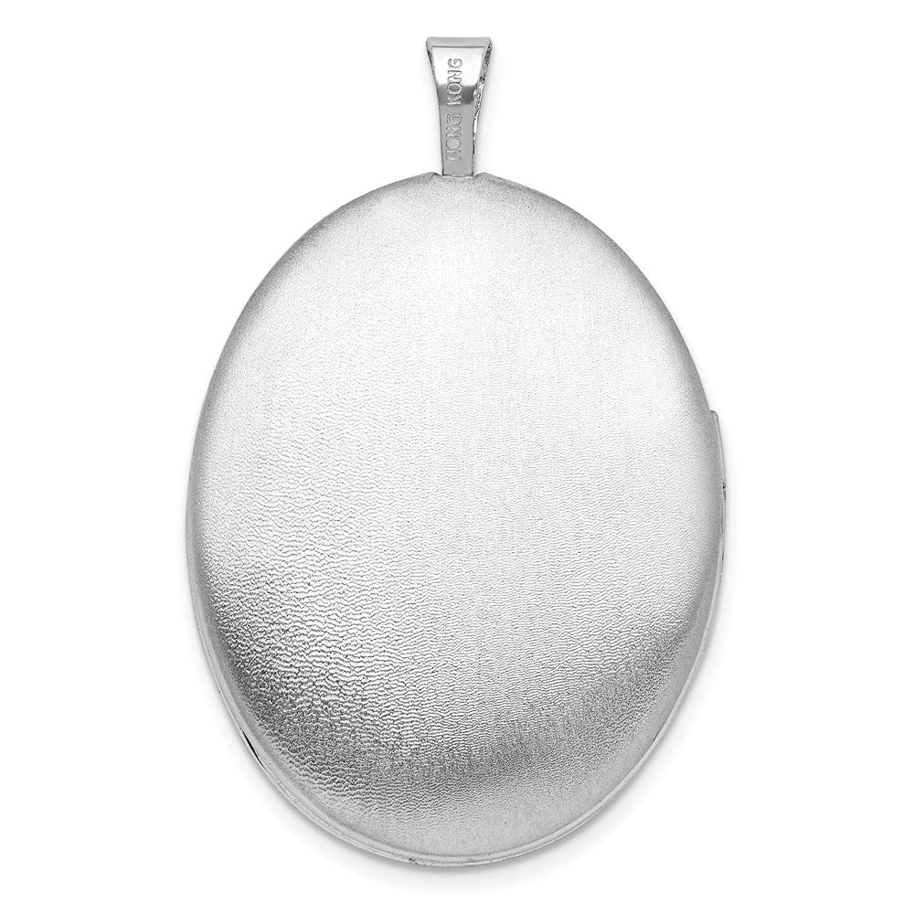 Sterlingsilber Rhodiniert Poliert 26x20mm Oval Ash Halter Medaillon