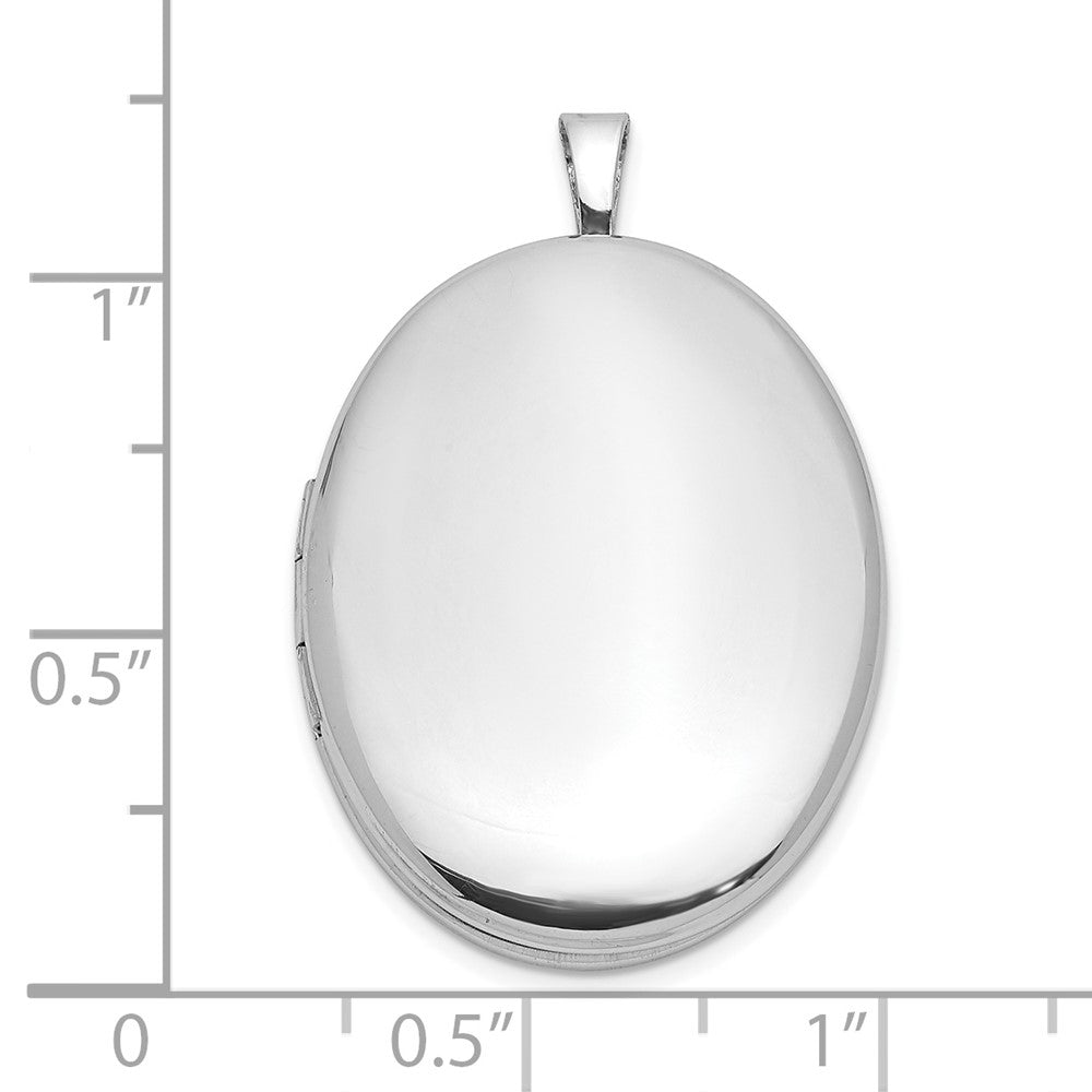 Sterlingsilber Rhodiniert Poliert 26x20mm Oval Ash Halter Medaillon