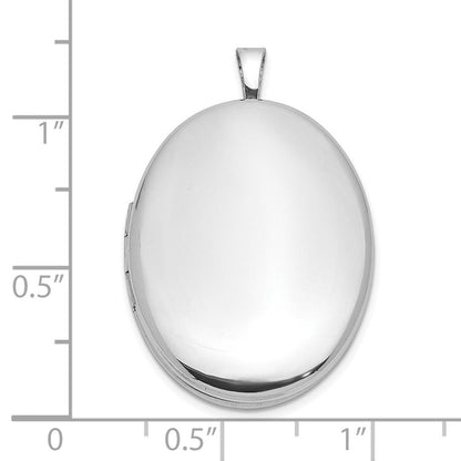 Sterlingsilber Rhodiniert Poliert 26x20mm Oval Ash Halter Medaillon