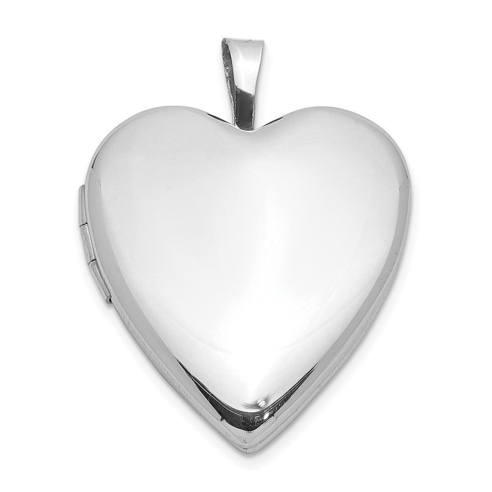 Sterlingsilber Rhodiniert Poliert 20mm Herz Ash Halter Medaillon