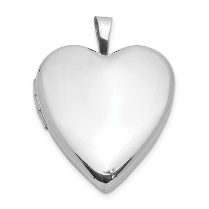 Sterlingsilber Rhodiniert Poliert 20mm Herz Ash Halter Medaillon