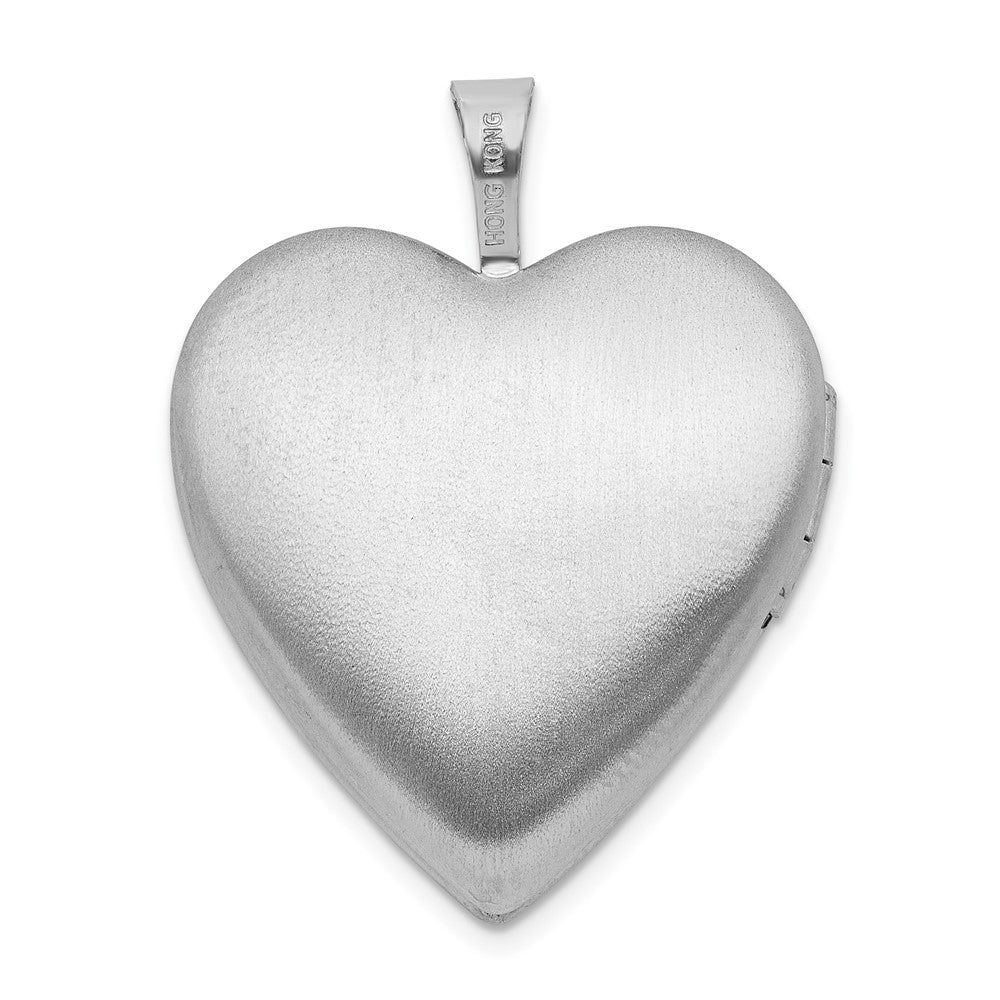 Sterlingsilber Rhodiniert Epoxid 20mm für Immer in My Herz Rose Medaillon
