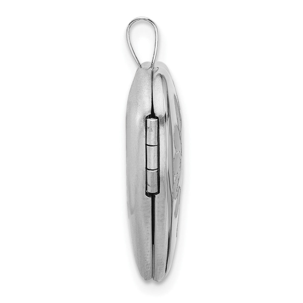 Sterlingsilber Rhodiniert-plate Poliert/satin Epoxid 20mm Schmetterling Herz Medaillon