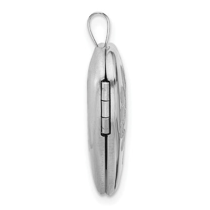 Sterlingsilber Rhodiniert-plate Poliert/satin Epoxid 20mm Schmetterling Herz Medaillon